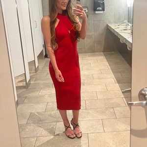 Banana Republic Red Knit Sweater Dress